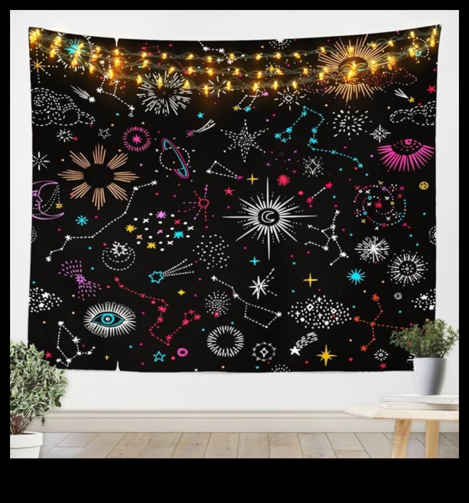 כוכבי כוכבים, שטיח מבריק של כוכבים 4 קבוצות כוכבים שמימיות: חיבור נקודות של גופים אסטרליים